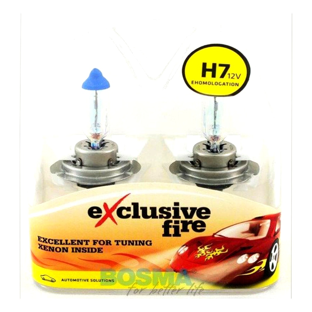 Автолампа галогеновая BOSMA Exclusive Fire H7 PX26d 55W 12V 8443 - zapix