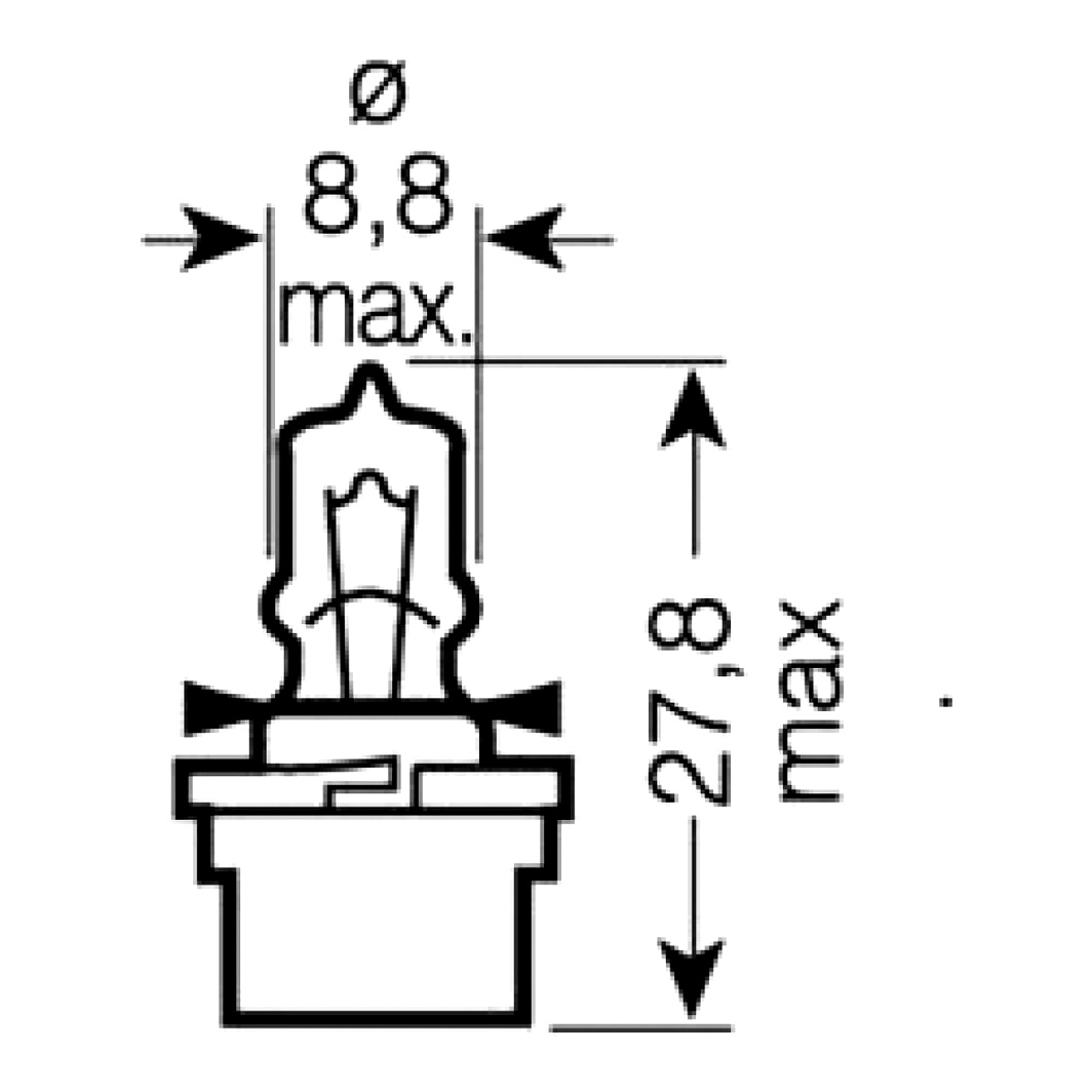Автолампа галогенова OSRAM BAX B10d 5W 12V прозора 64124MF - zapix