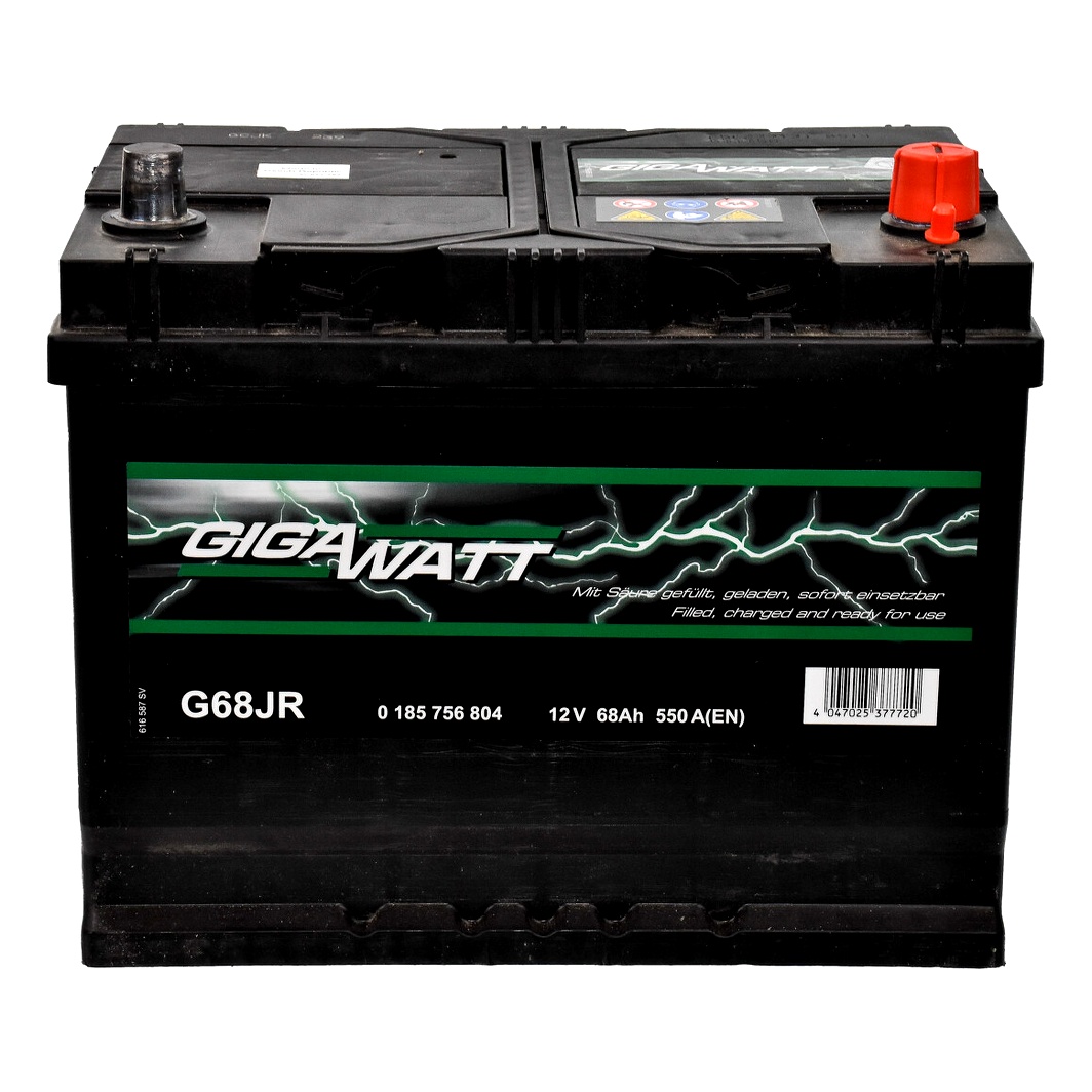 Акумулятор GIGAWATT 12V 68Ah 550A R+ 0185756804 - zapix