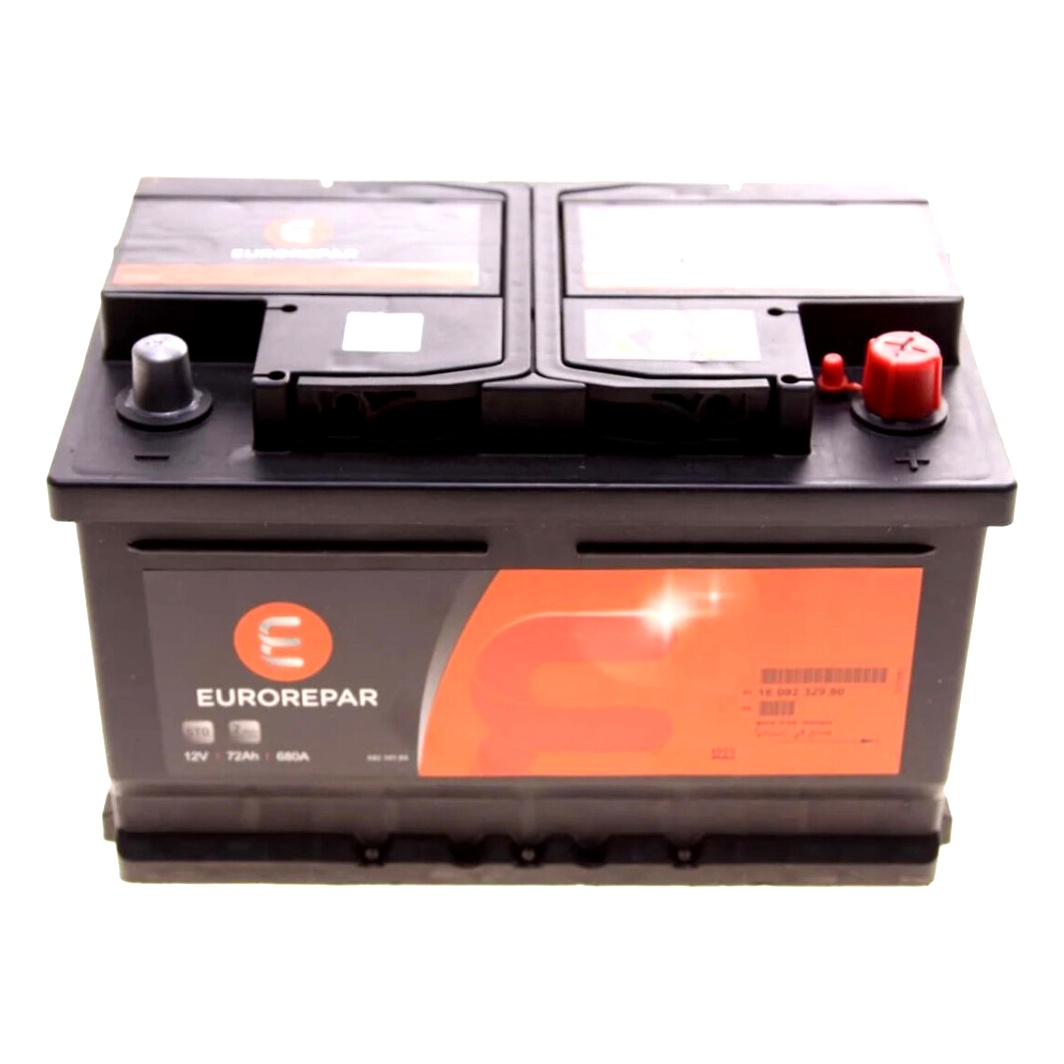 Акумулятор EUROREPAR 12V 72Ah 680A R+ 1609232980 - zapix