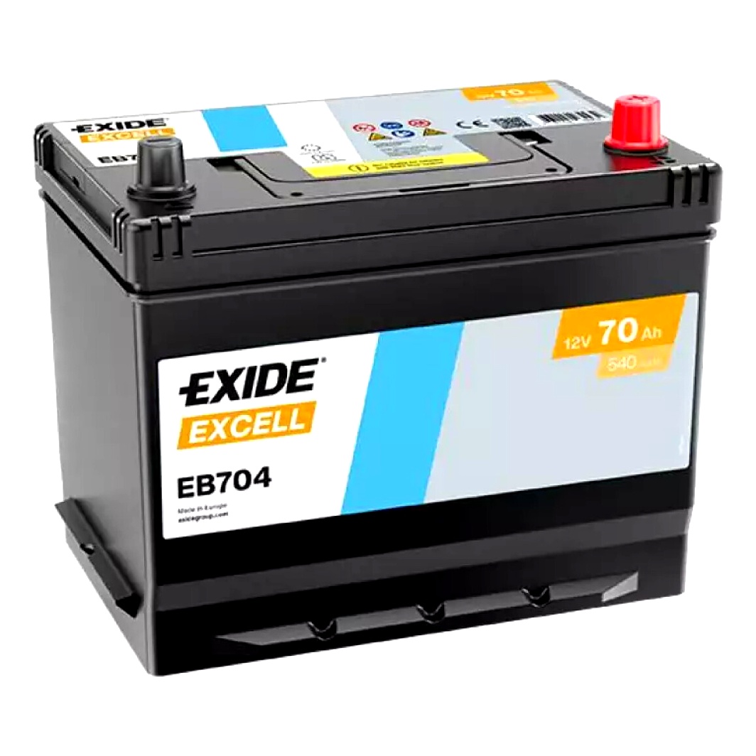 Акумулятор EXIDE Excell 12V 70Ah 540A R+ EB704 - zapix