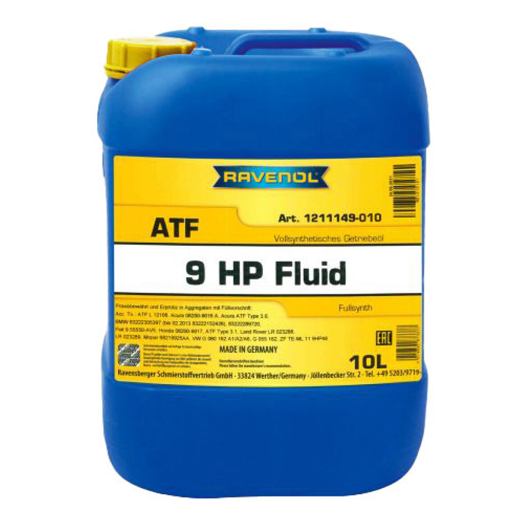 Трансмиссионное масло RAVENOL ATF 9HP Fluid 10 л 1211149010 - zapix
