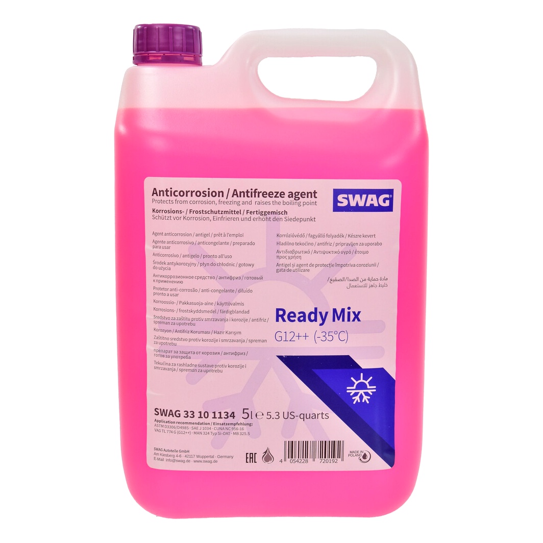 Готовий антифриз SWAG Ready Mix фіолетовий G12++ -35 °C 5 л (33101134) - zapix