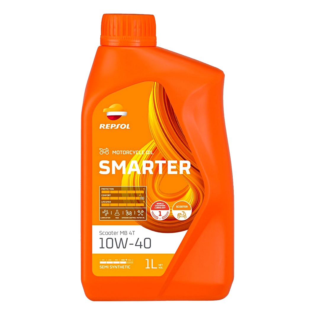 Моторное масло REPSOL Smarter Scooter MB 4T 10W-40 полусинтетическое 1 л RPP2061MHC - zapix
