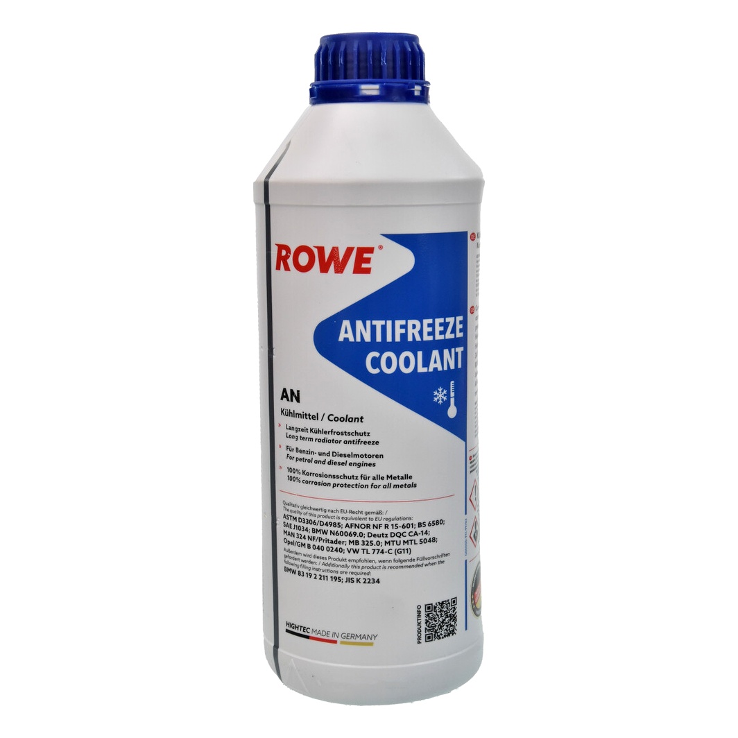 Концентрат антифризу ROWE Hightec Antifreeze AN синій G11 -37 °C 1.5 л (21010001599) - zapix