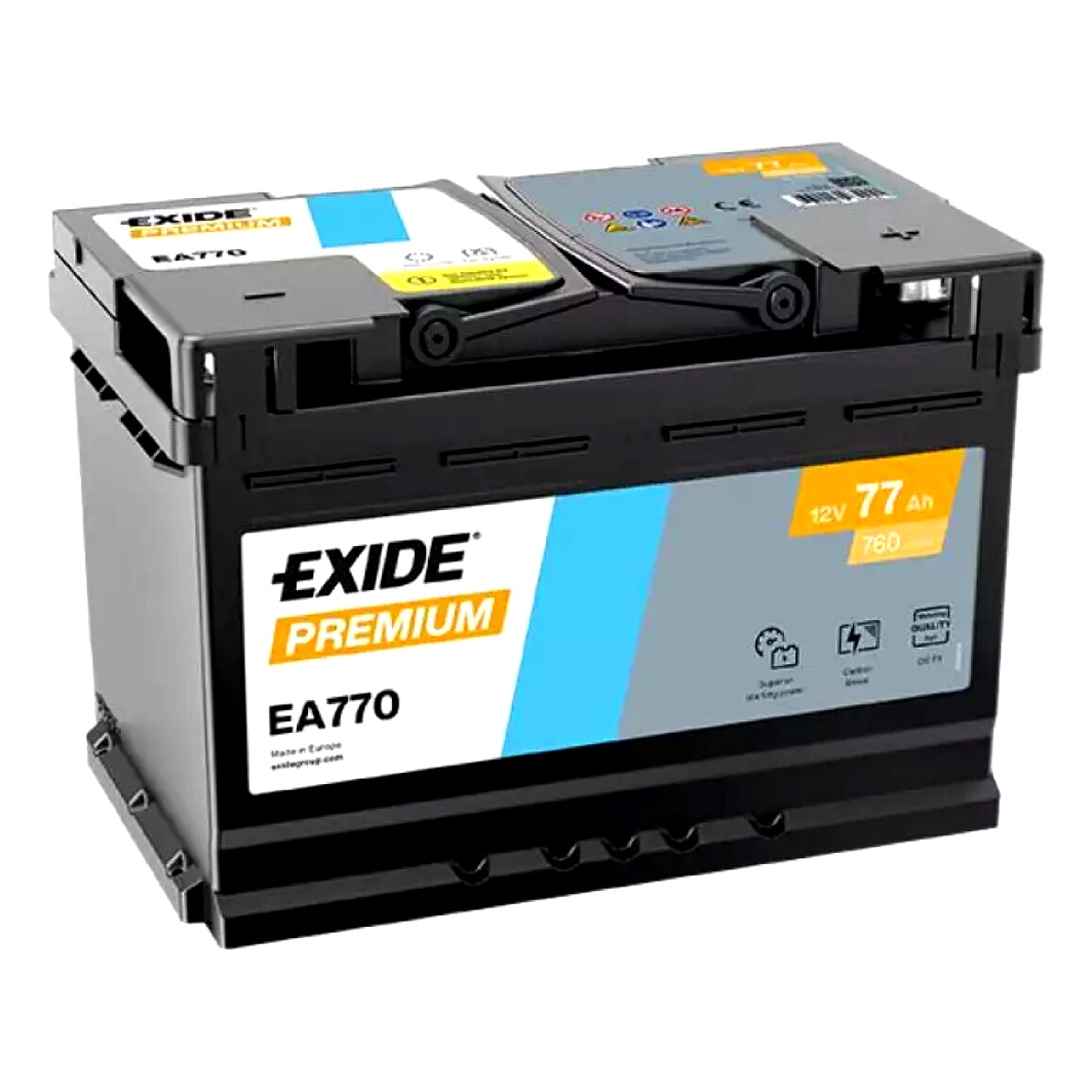 Акумулятор EXIDE Premium 12V 77Ah 760A R+ EA770 - zapix