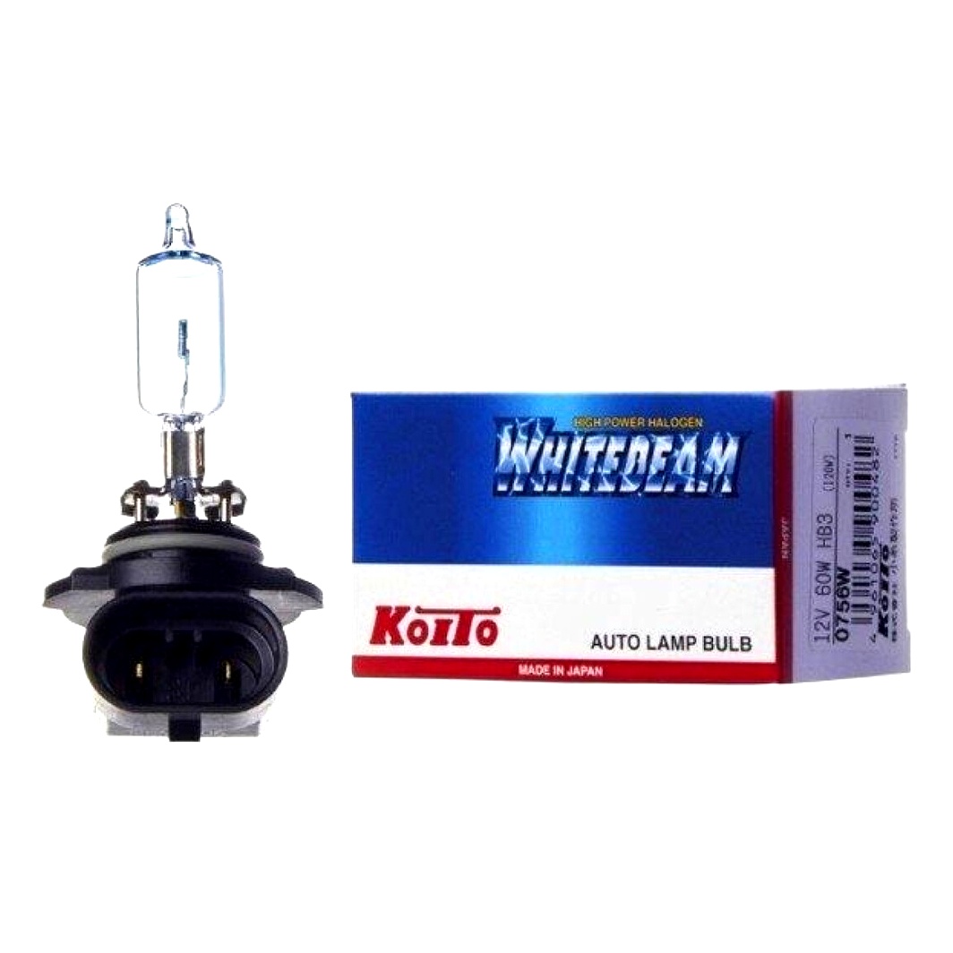 Автолампа галогенова KOITO Whitebeam HB3 P20d 65W 12V прозоро-блакитна 0756W - zapix
