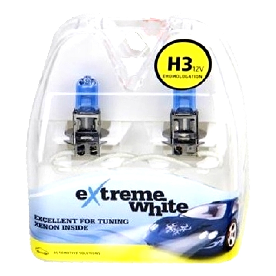 Автолампа галогенова BOSMA EXTREME WHITE H3 PK22s 55W 12V темно-блакитна 8399 - zapix