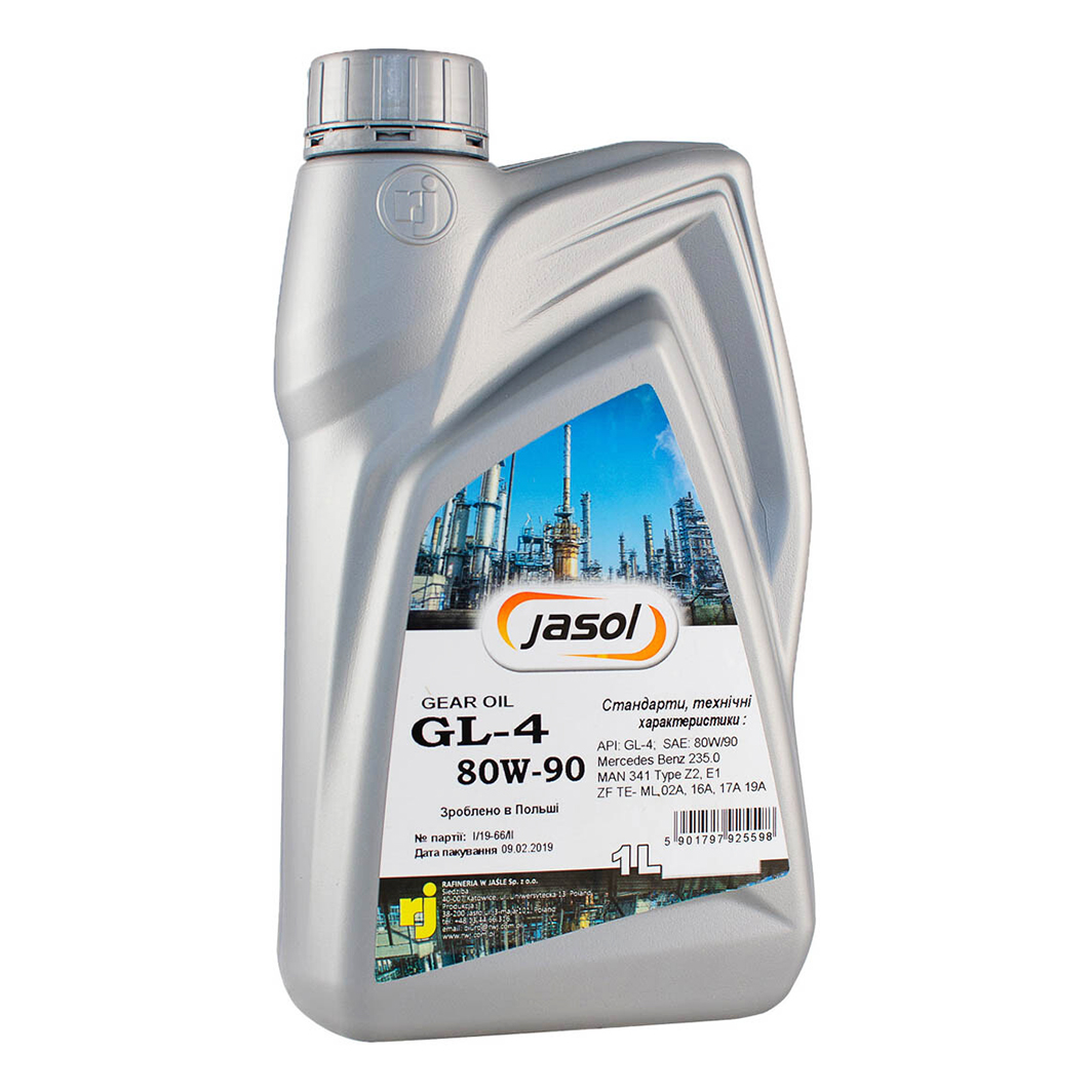 Трансмиссионное масло JASOL Gear Oil GL-4 80W-90 1 л 325087 - zapix