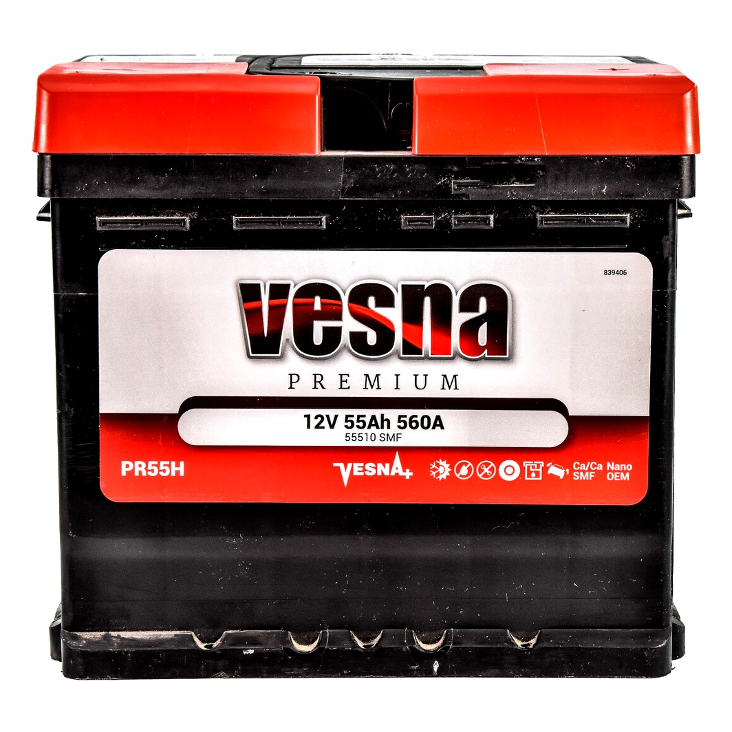 Акумулятор VESNA Premium 12V 55Ah 560A R+ 415455 - zapix