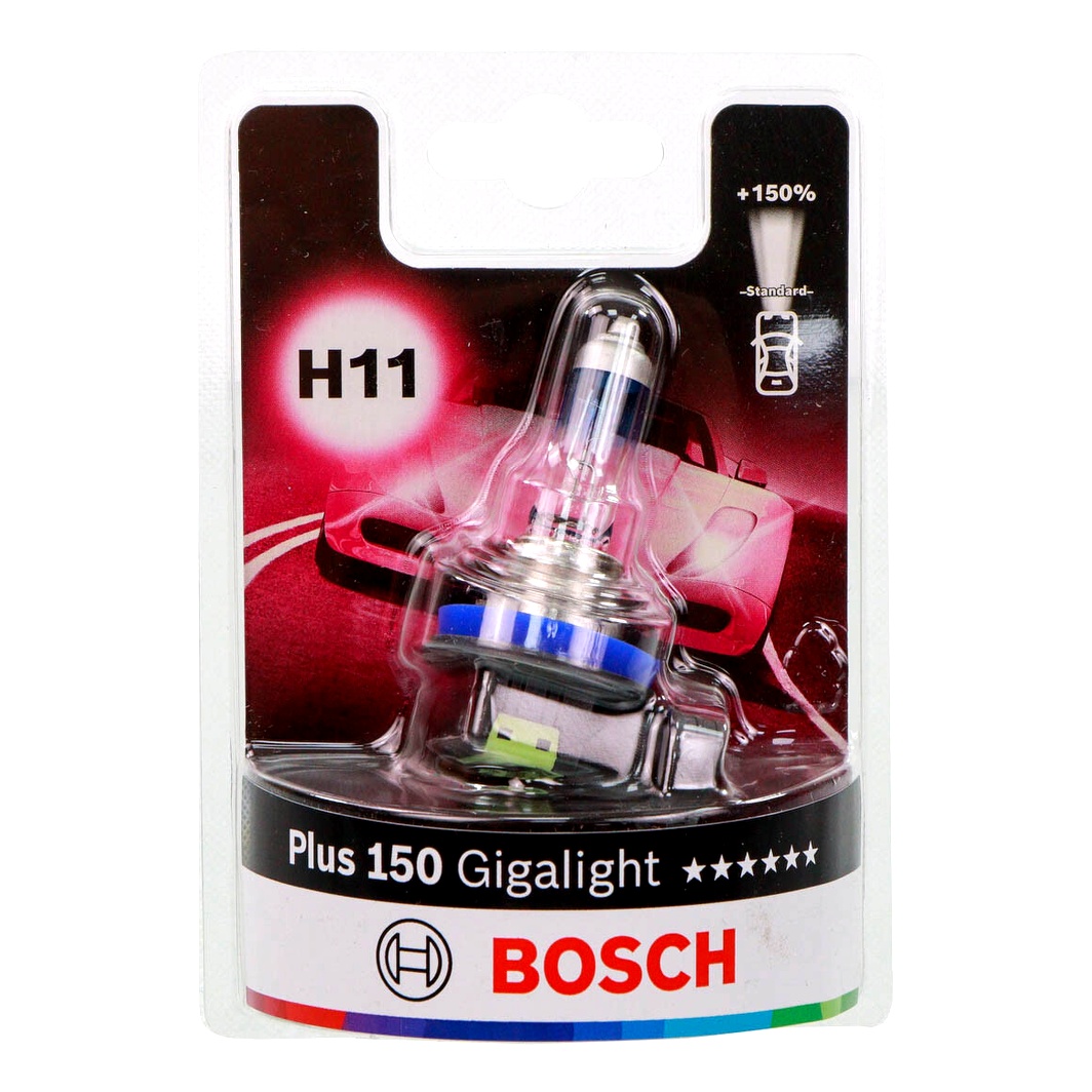 Автолампа галогенова BOSCH Gigalight Plus 150 H11 PGJ19-2 55W 12V 1987301138 - zapix