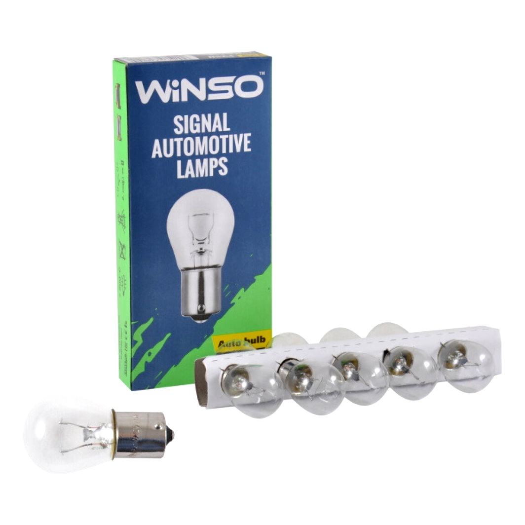 Автолампа розжарювання WINSO P21W BA15s 21W 24V прозора 725100 - zapix