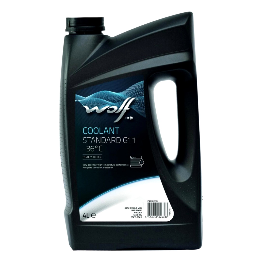 Готовый антифриз WOLF Coolant Standard синий G11 -36 °C 4 л (8326783)