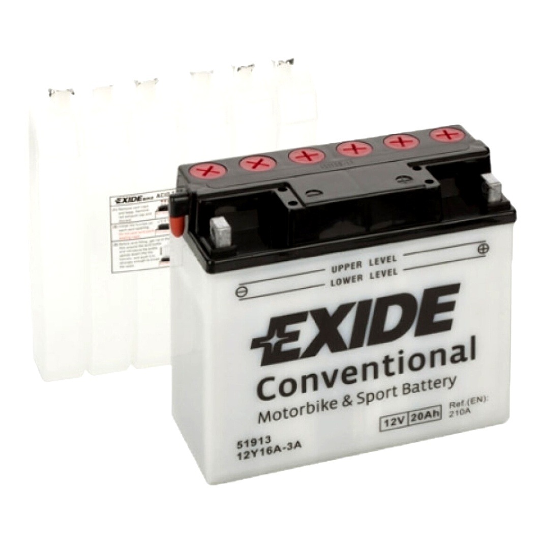 Акумулятор EXIDE Conventional 12V 20Ah 210A R+ 12Y16A3A - zapix
