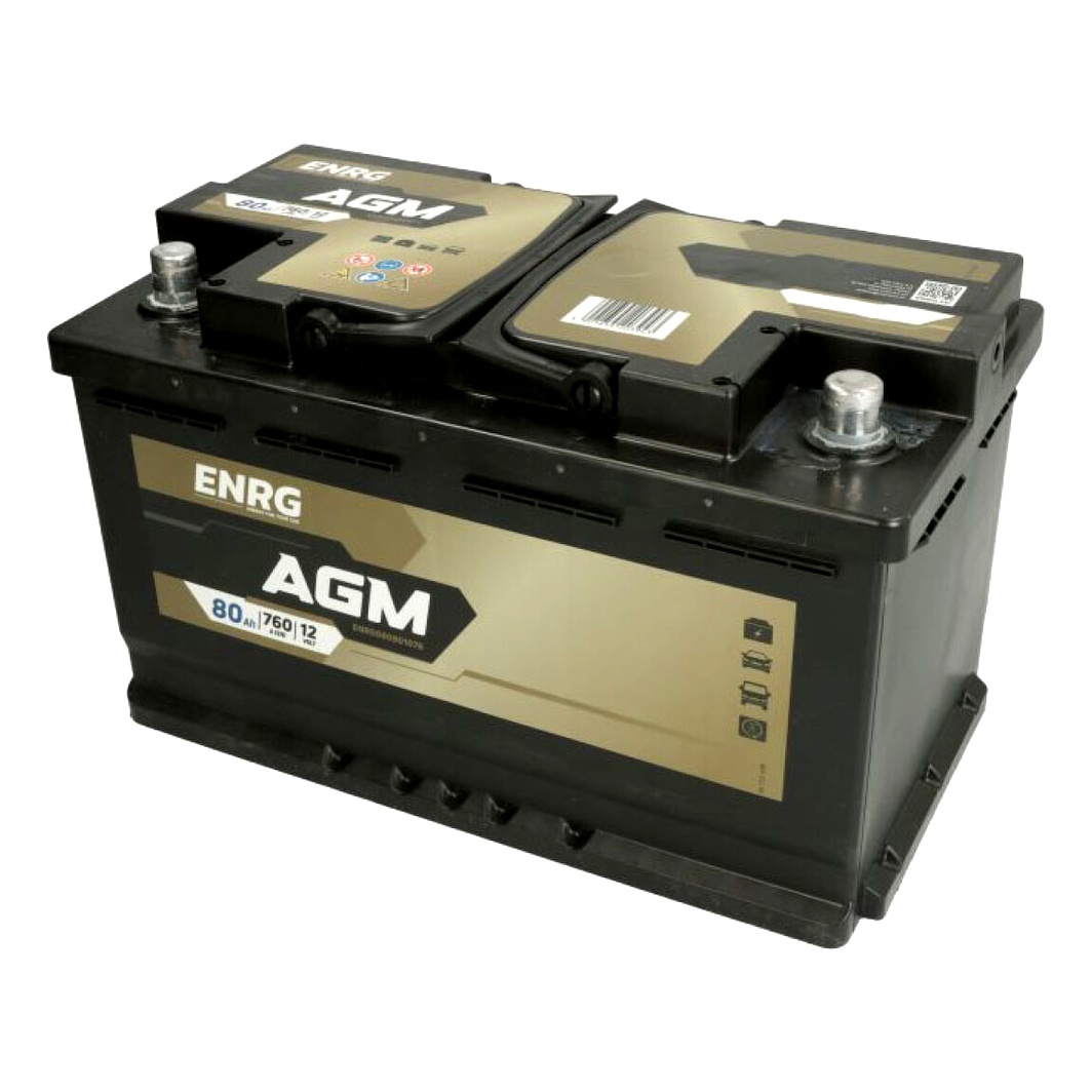 Акумулятор ENRG AGM 12V 80Ah 760A R+ ENRG580901076 - zapix