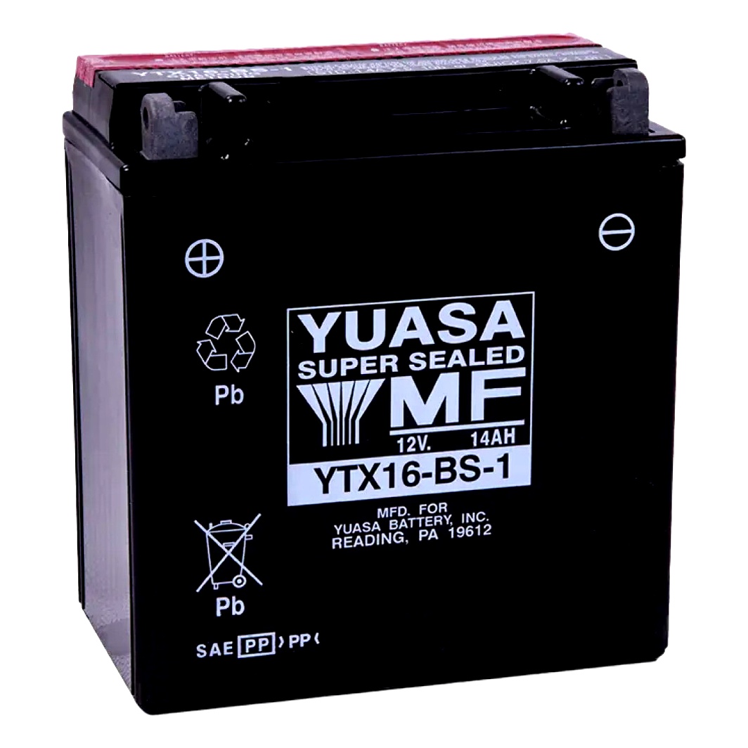 Акумулятор YUASA AGM 12V 14.7Ah 230A L+ YTX16BS1 - zapix