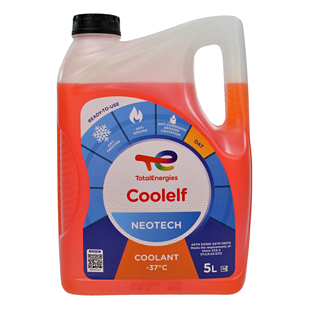 Готовий антифриз TOTAL Coolelf Neotech помаранчевий OAT -37 °C 5 л (230172) - zapix