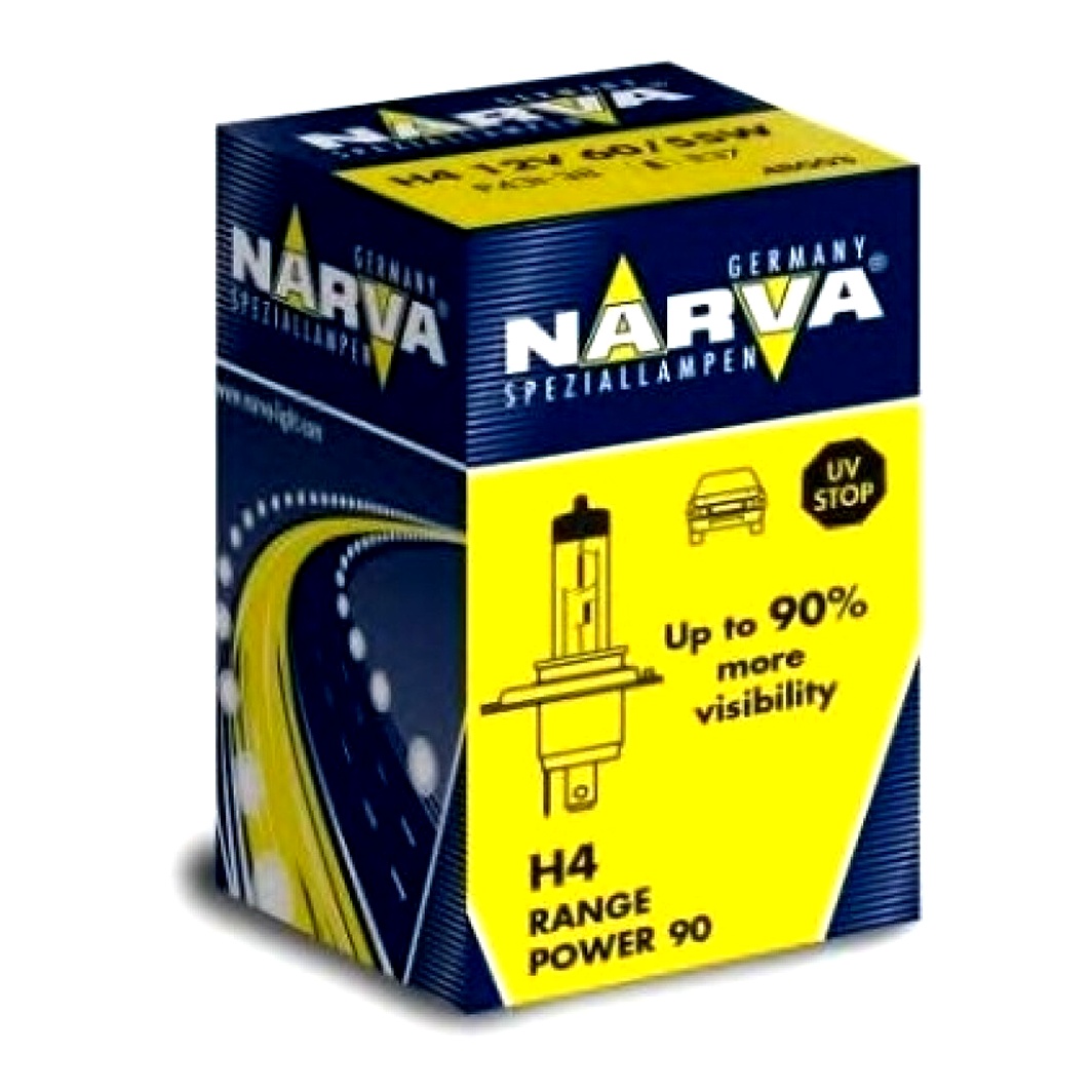 Автолампа галогеновая NARVA H4 P43t-38 55W 12V прозрачная 48003 - zapix