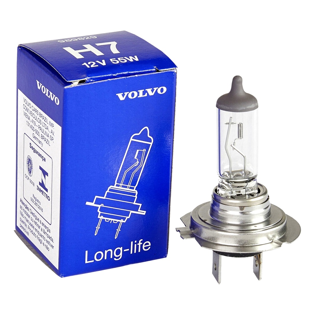 Автолампа галогенова VOLVO Lifetime Long Life H7 55W 12V прозора 989829 - zapix