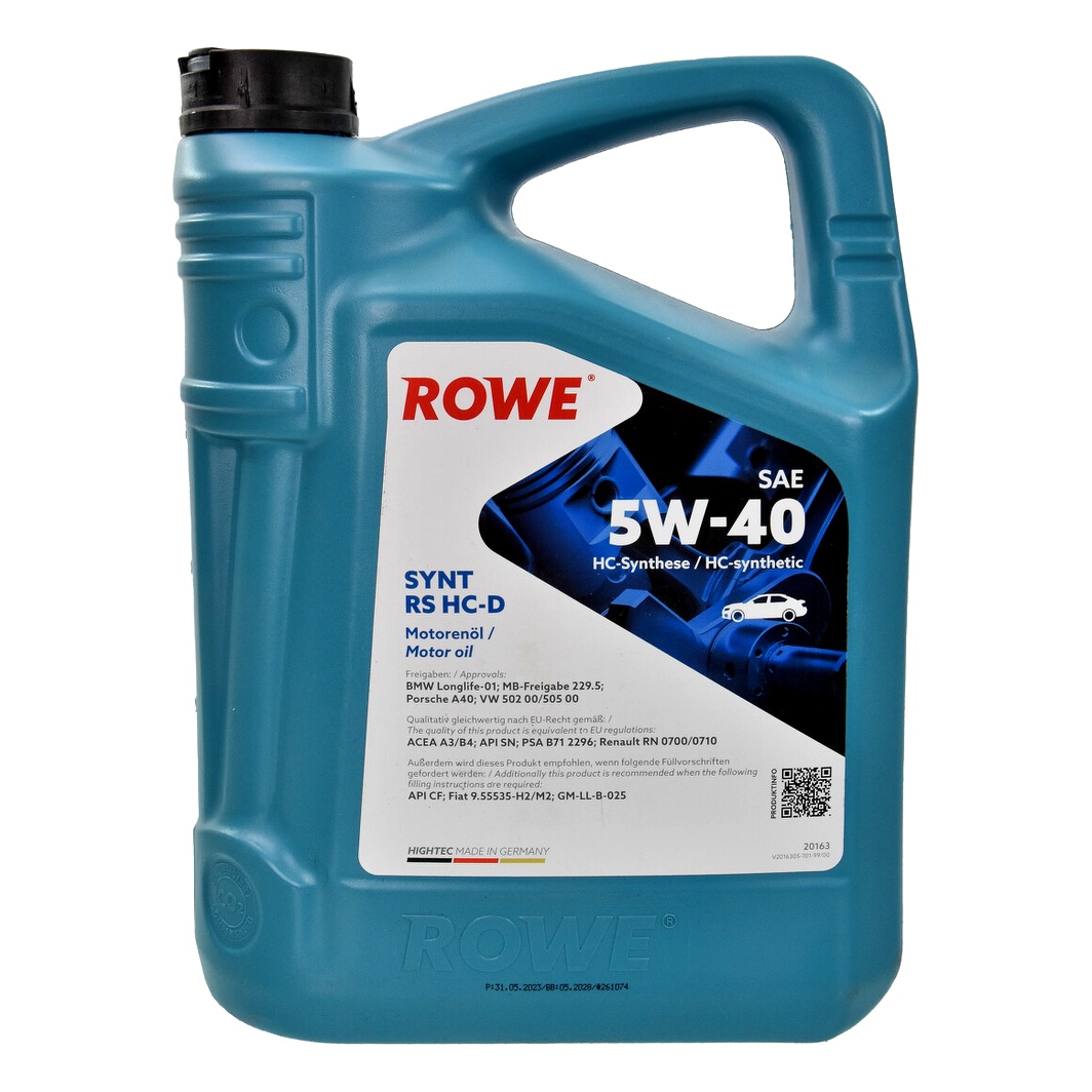 Моторное масло ROWE Synt RS HC-D 5W-40 5 л (20163005099) - zapix