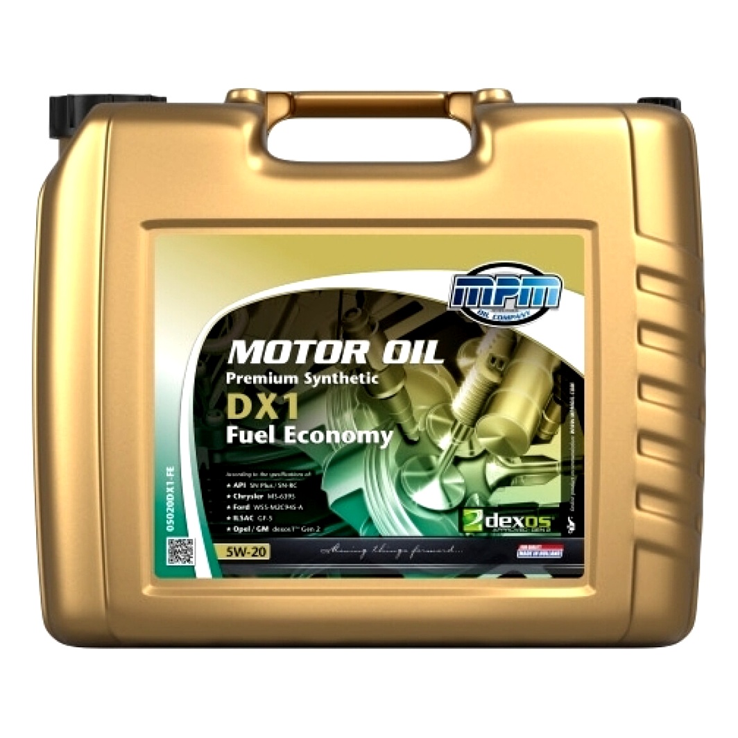 Моторна олива MPM Premium Synthetic DX1 Fuel Economy 5W-20 20 л (05020DX1FE) - zapix