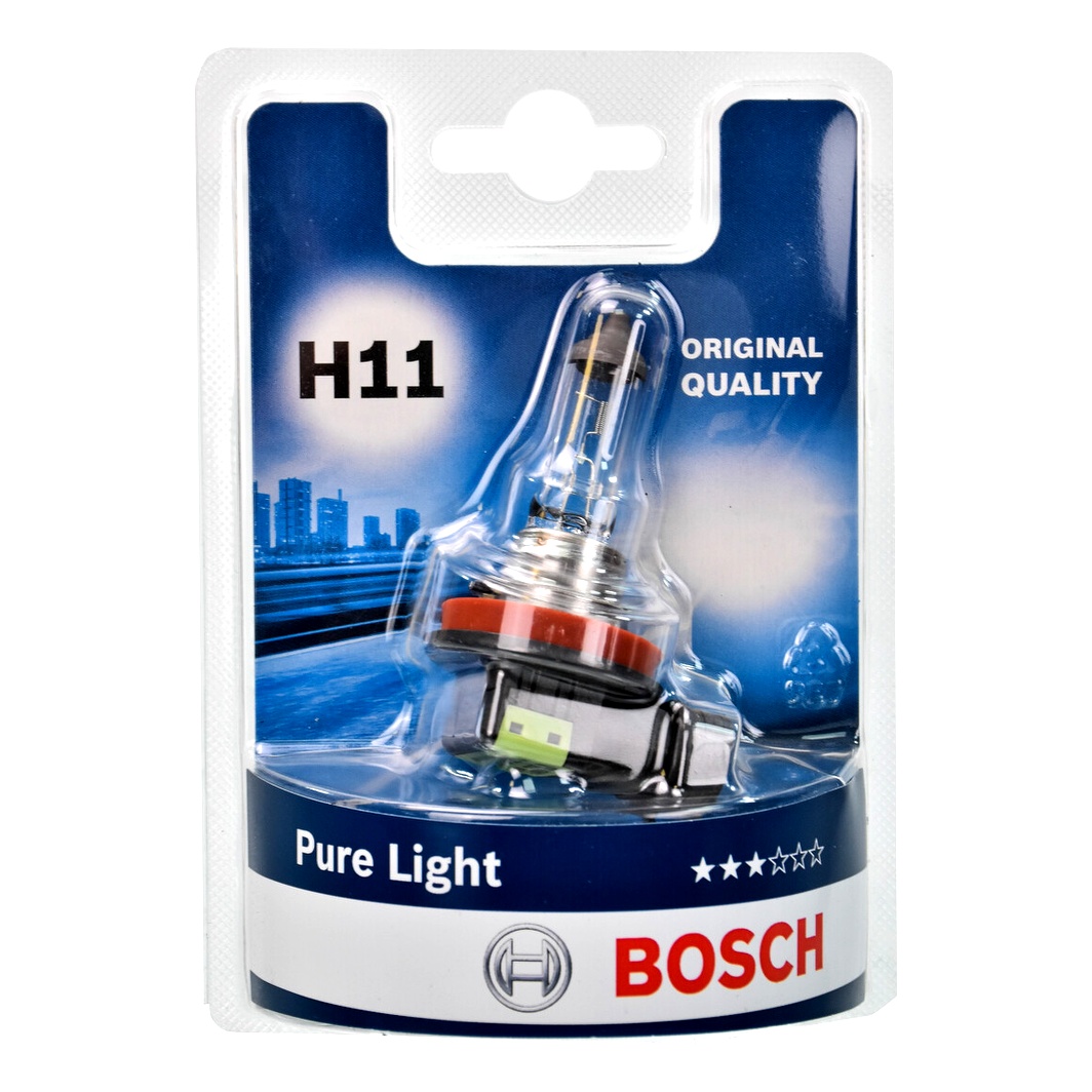 Автолампа галогенова BOSCH Pure Light H11 PGJ19-2 55W 12V 1987301339 - zapix