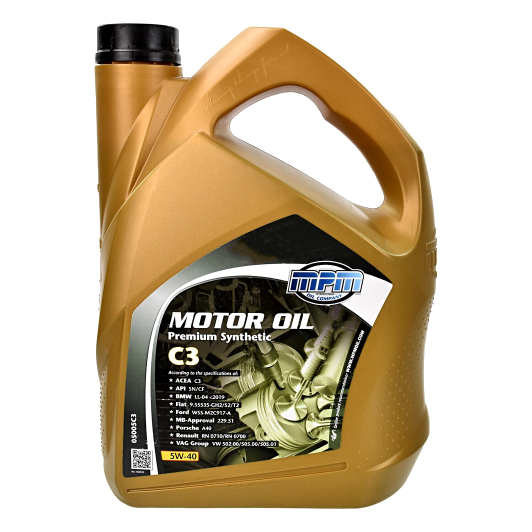 Моторна олива MPM Premium Synthetic C3 5W-40 5 л (05005C3) - zapix