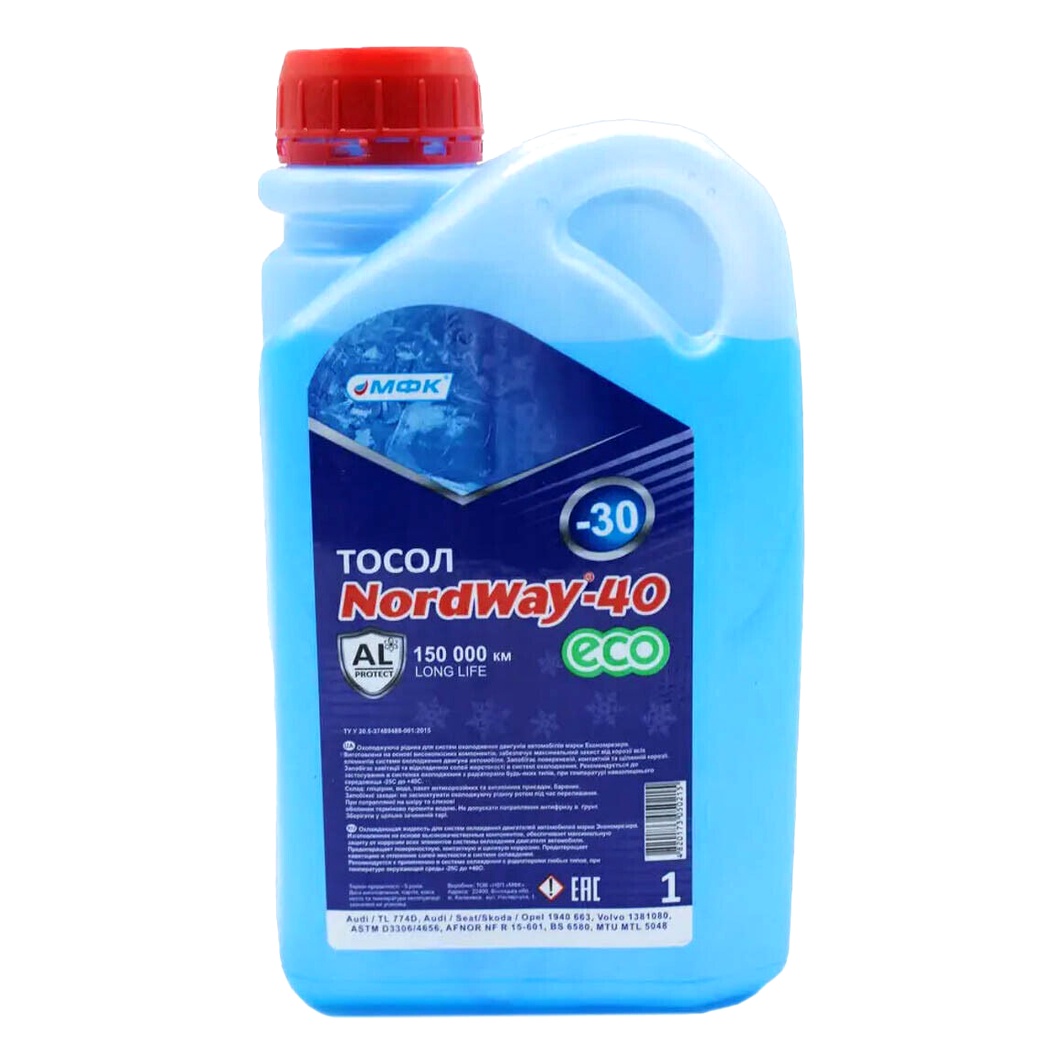 Тосол МФК NordWay синій -40 °C 1 л (15160) - zapix