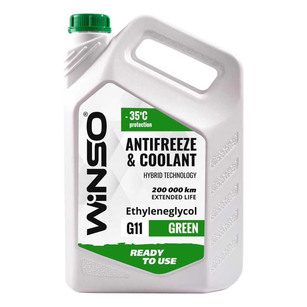 Готовий антифриз WINSO зелений G11 -35 °C 4.1 л (WS82509) - zapix