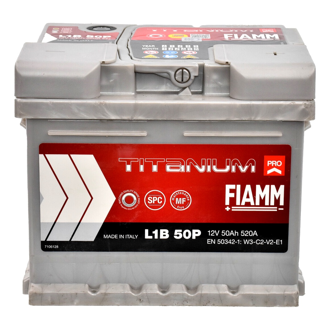 Акумулятор FIAMM Titanium Pro 12V 50Ah 520A R+ L1B50P - zapix