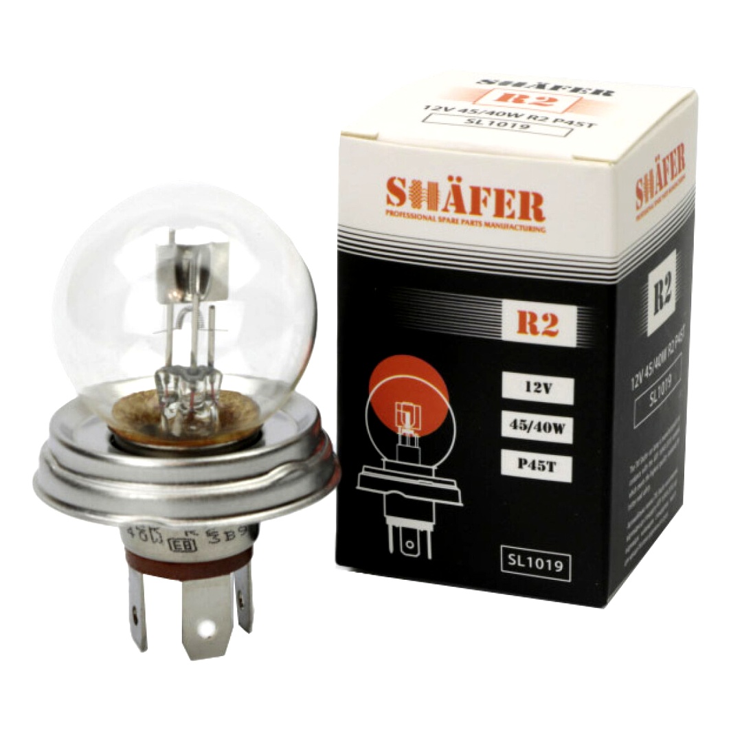 Автолампа розжарювання SHAFER R2 P45t 40W 12V прозора SL1019 - zapix