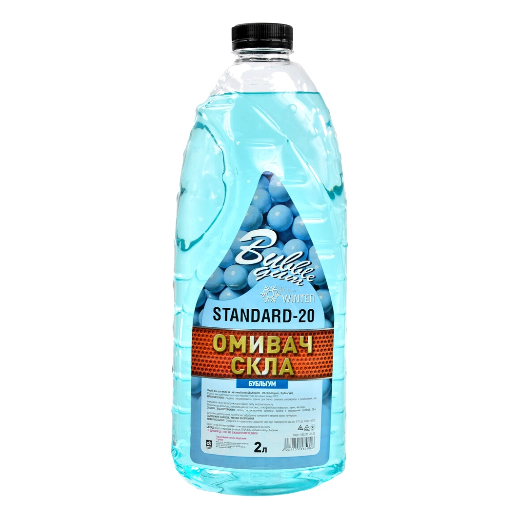 Омивач скла готовий зимовий -20°С ДОРОЖНЯ КАРТА Standard bubble gum 2 л 48021155185 - zapix