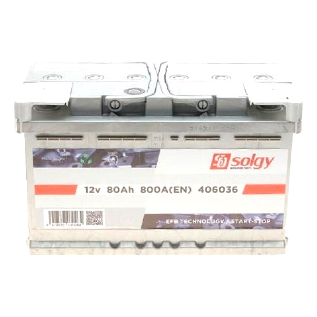 Акумулятор SOLGY 12V 80Ah 800A R+ 406036 - zapix