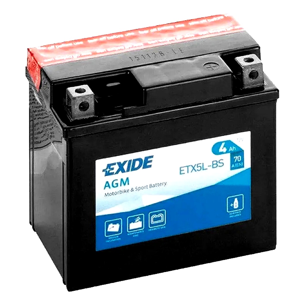 Акумулятор EXIDE AGM 12V 4Ah 70A R+ ETX5LBS - zapix