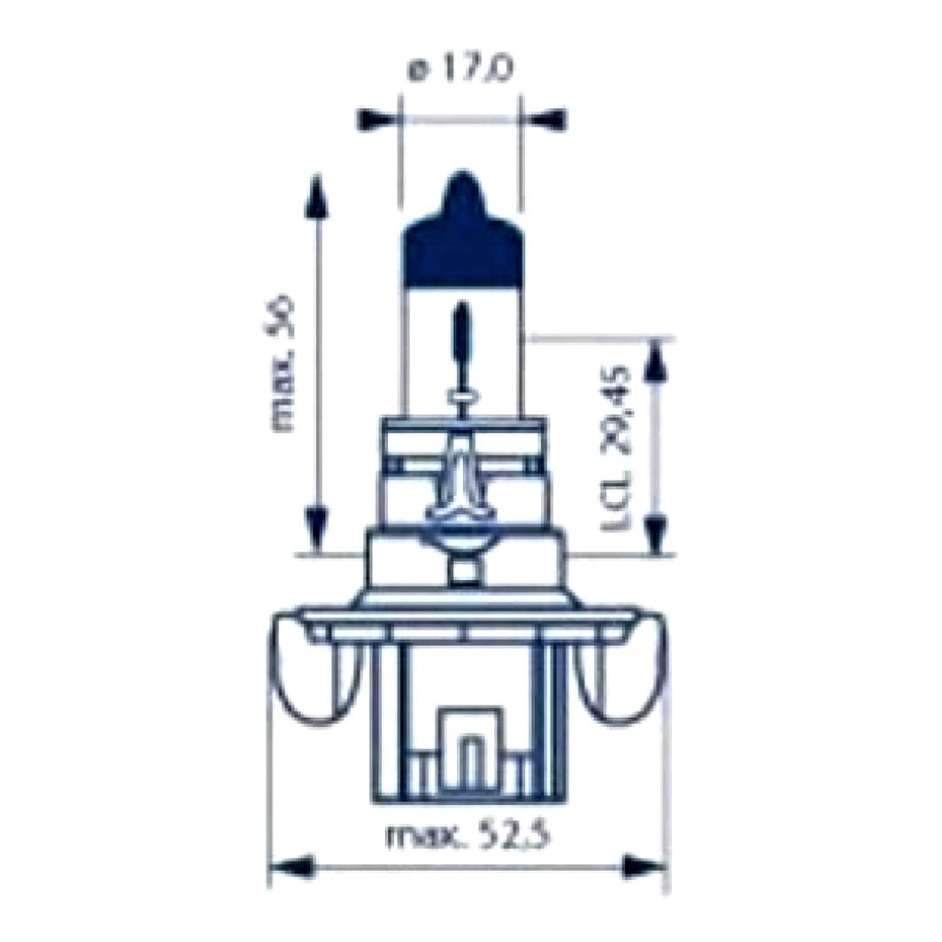 Автолампа галогеновая NARVA H13 P26.4t 55W 12V прозрачная 48092 - zapix