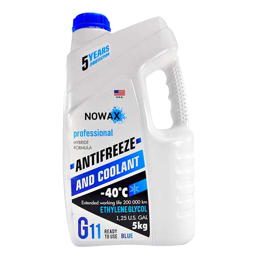Готовий антифриз NOWAX синій G11 -40 °C 5 л (NX05002) - zapix