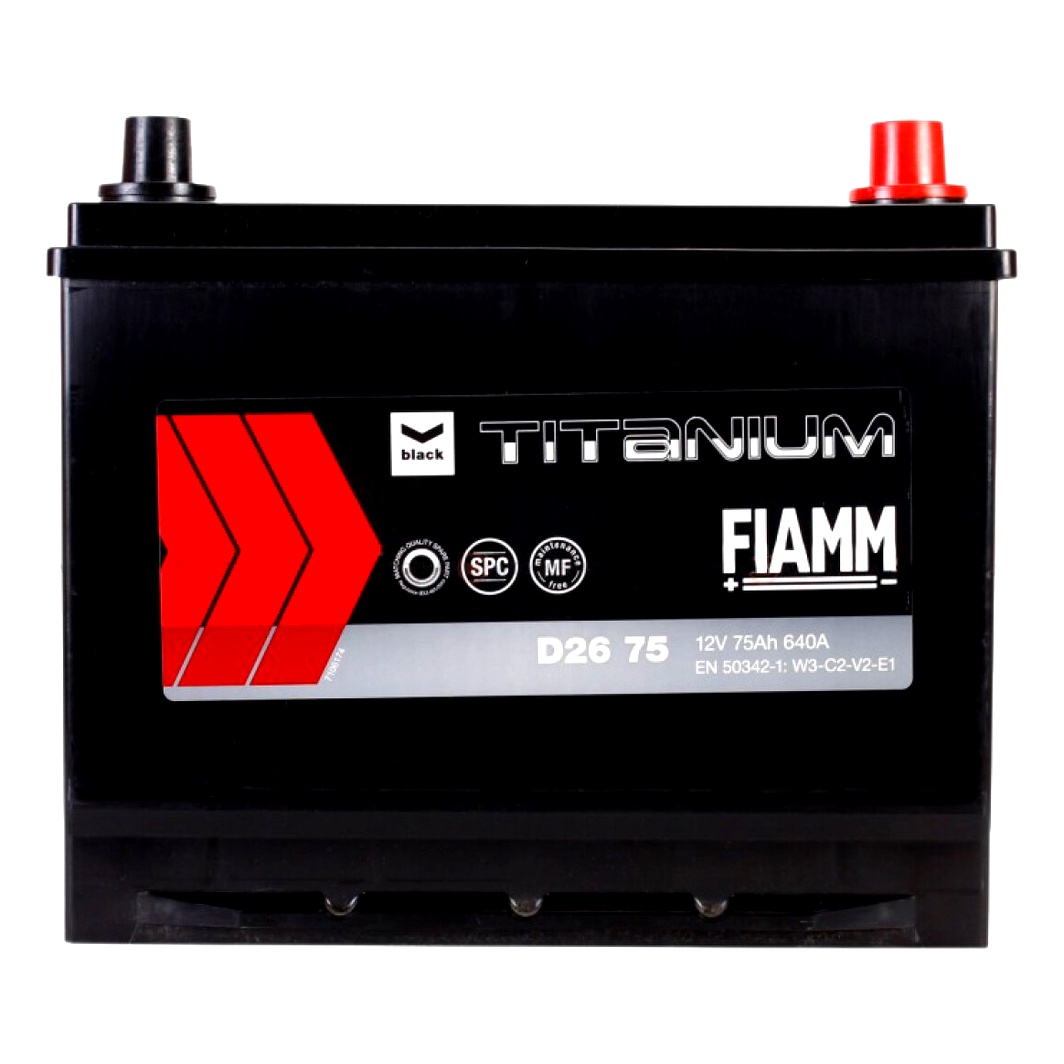 Акумулятор FIAMM Titanium Black 12V 75Ah 640A R+ D2675 - zapix