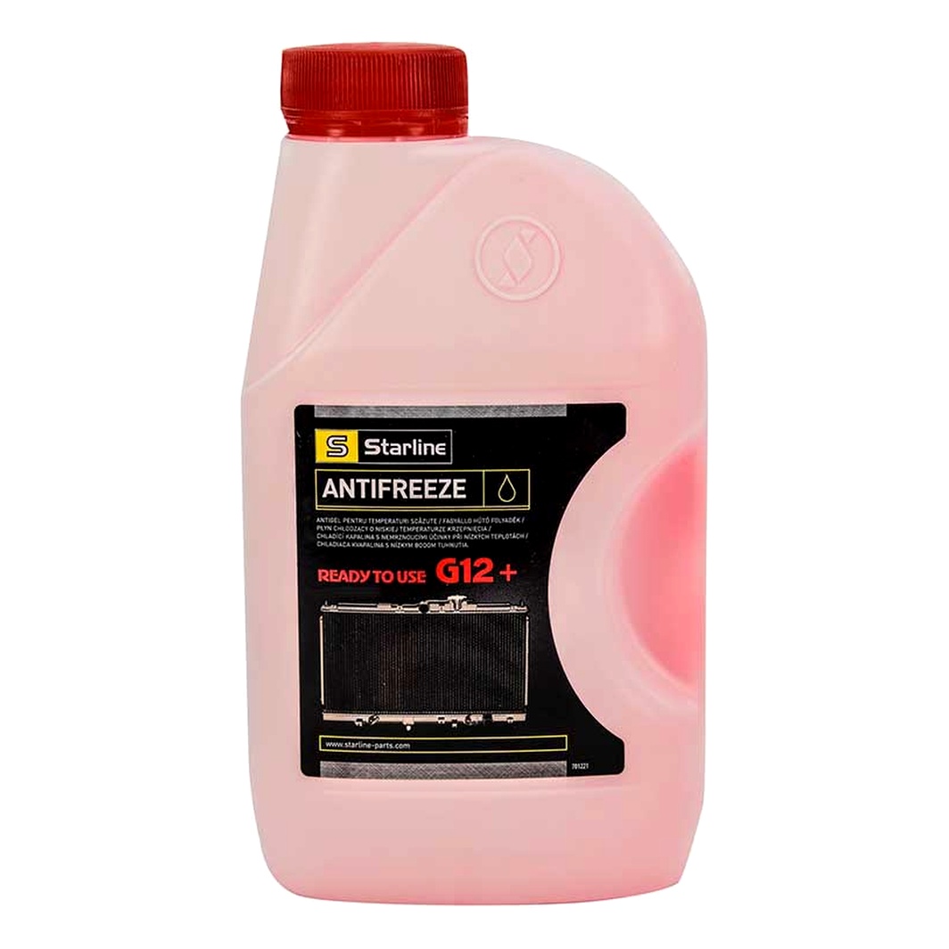 Готовий антифриз STARLINE червоний G12+ -40 °C 1 л (ANTIFREEZERED1) - zapix