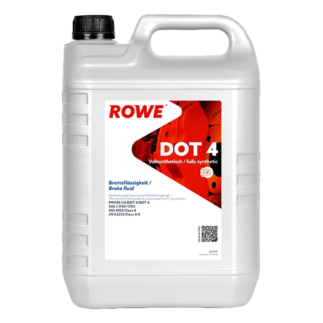 Гальмівна рідина ROWE DOT 4 Brake Fluid метал 5 л 25109005099 - zapix