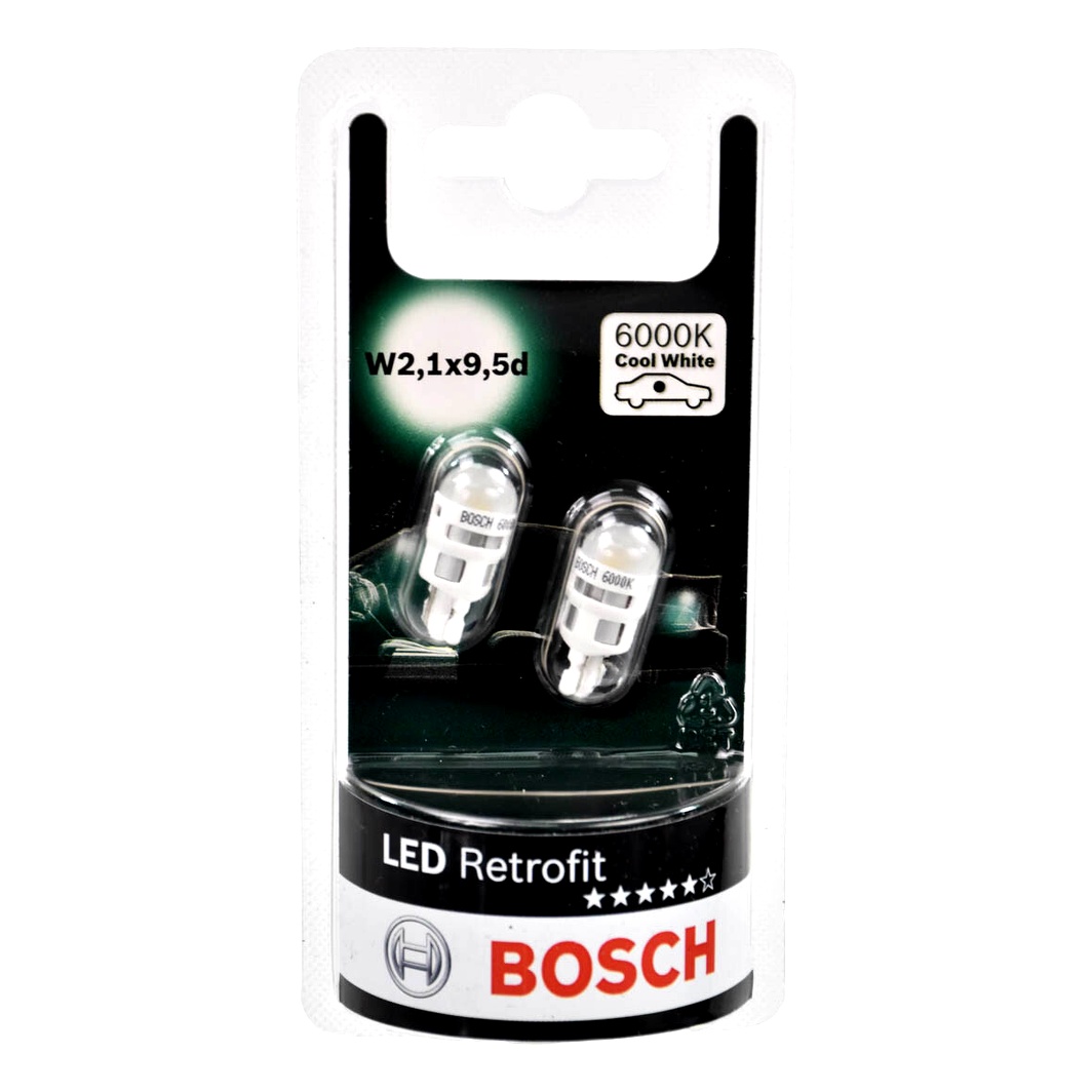 Автолампа LED (светодиодная) BOSCH Retrofit LED W5W W2.1x9.5d 1W 12V 1987301505 - zapix