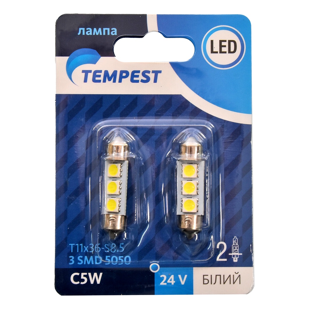 Автолампа LED (світлодіодна) TEMPEST C5W S8.5 24V TP210T1124V - zapix