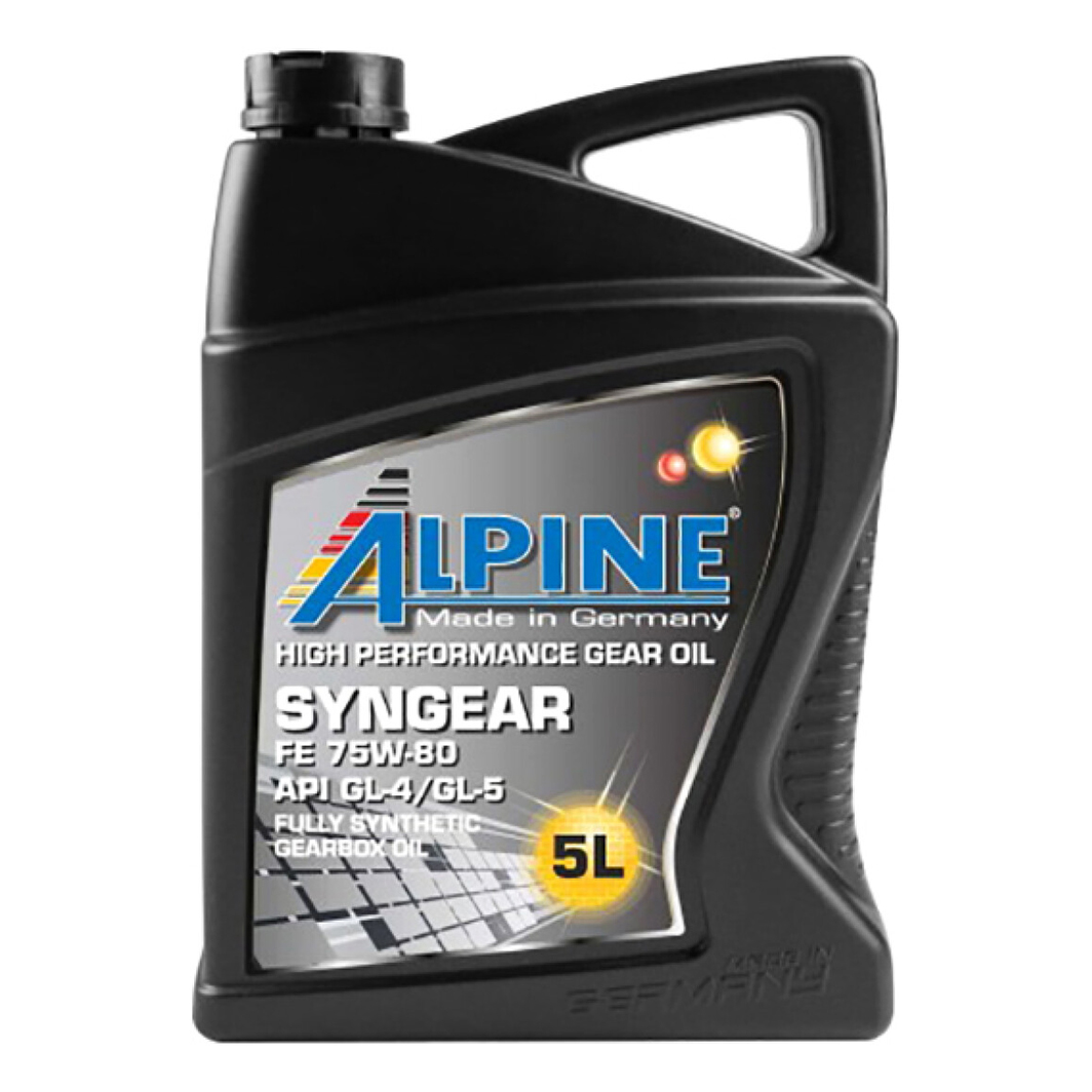 Трансмиссионное масло ALPINE Syngear GL-4 / 5 75W-80 5 л 15855 - zapix