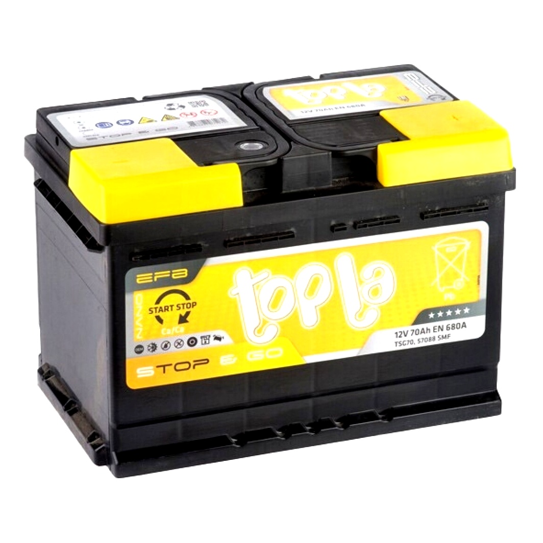 Акумулятор TOPLA EFB Start Stop 12V 70Ah 680A R+ 112070 - zapix