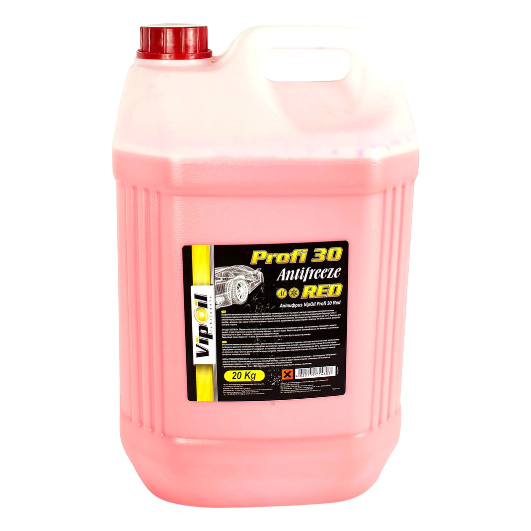 Готовий антифриз VIPOIL Profi 30 червоний -24 °C 20 л (701250) - zapix