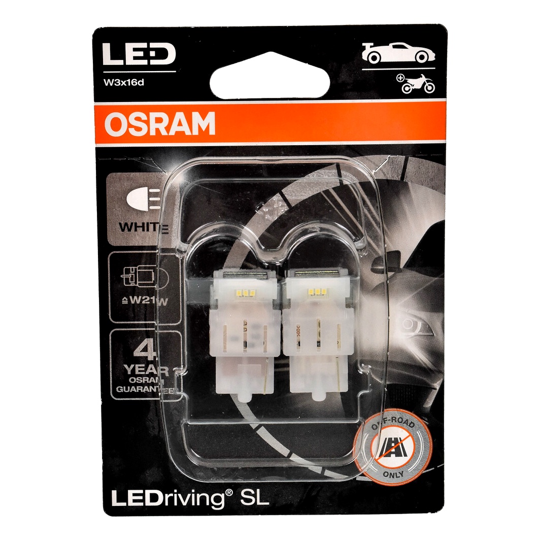 Автолампа LED (світлодіодна) OSRAM LEDriving W21W W3x16d 2.5W 12V 7505DWP02B - zapix