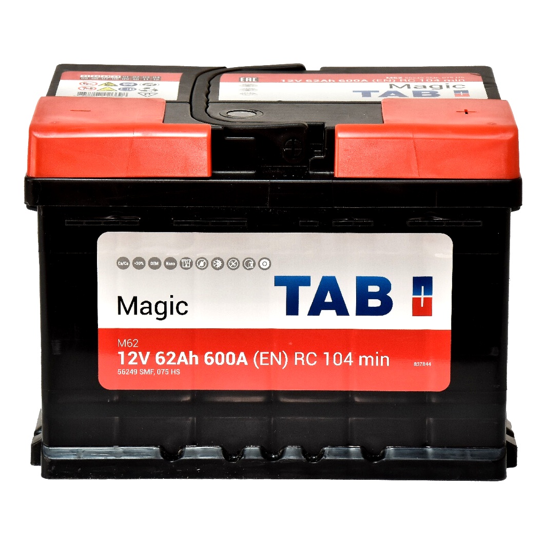 Акумулятор TAB Magic 12V 62Ah 600A R+ 189063 - zapix