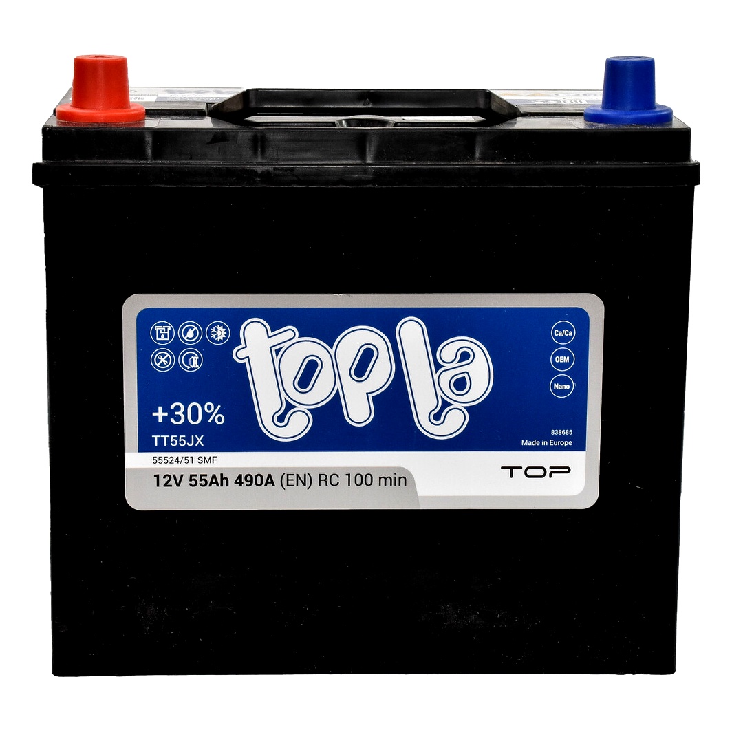 Акумулятор TOPLA Top JIS 12V 55Ah 490A L+ 118355 - zapix