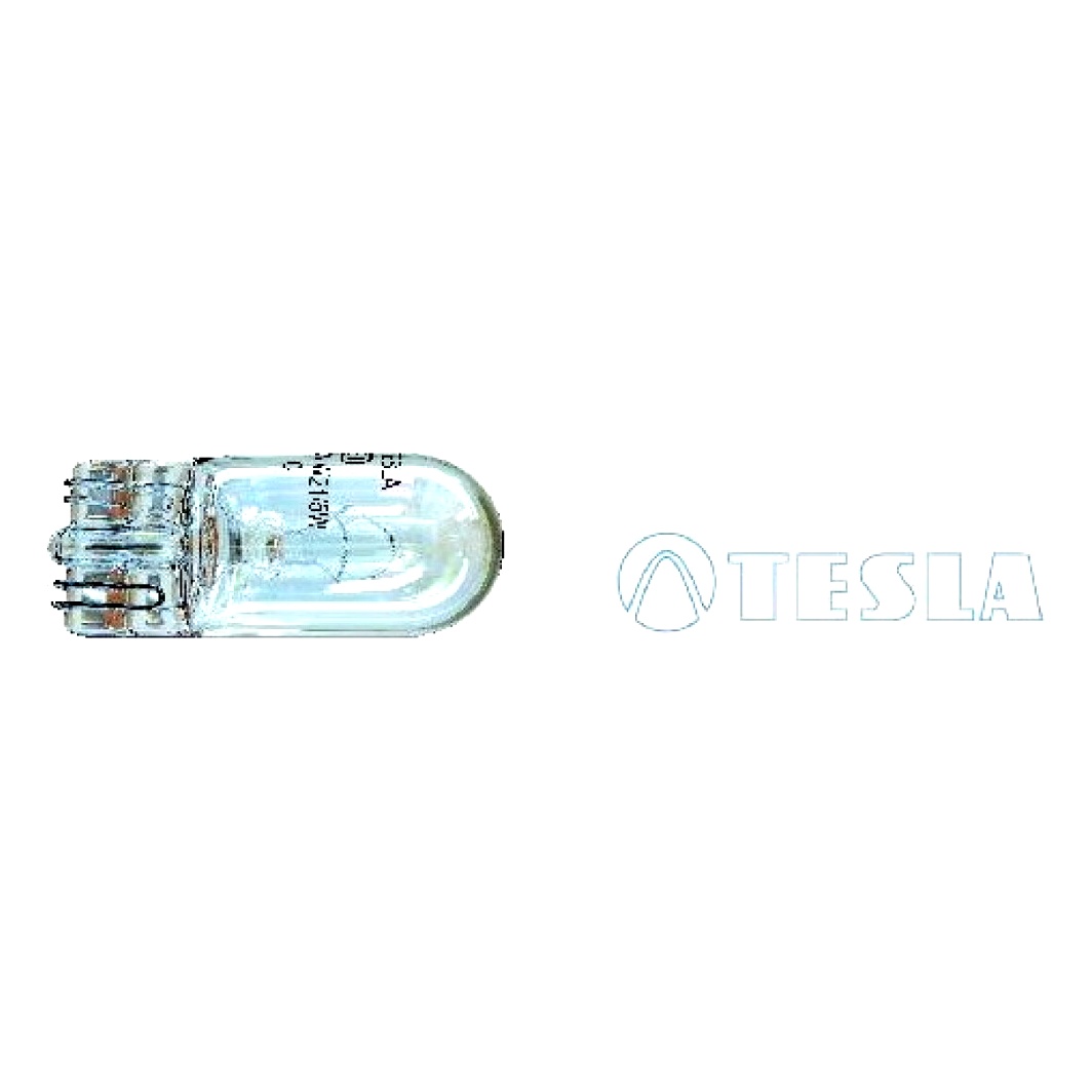Автолампа накала TESLA Standard W21/5W W3x16q 5W 12V прозрачная B62401 - zapix