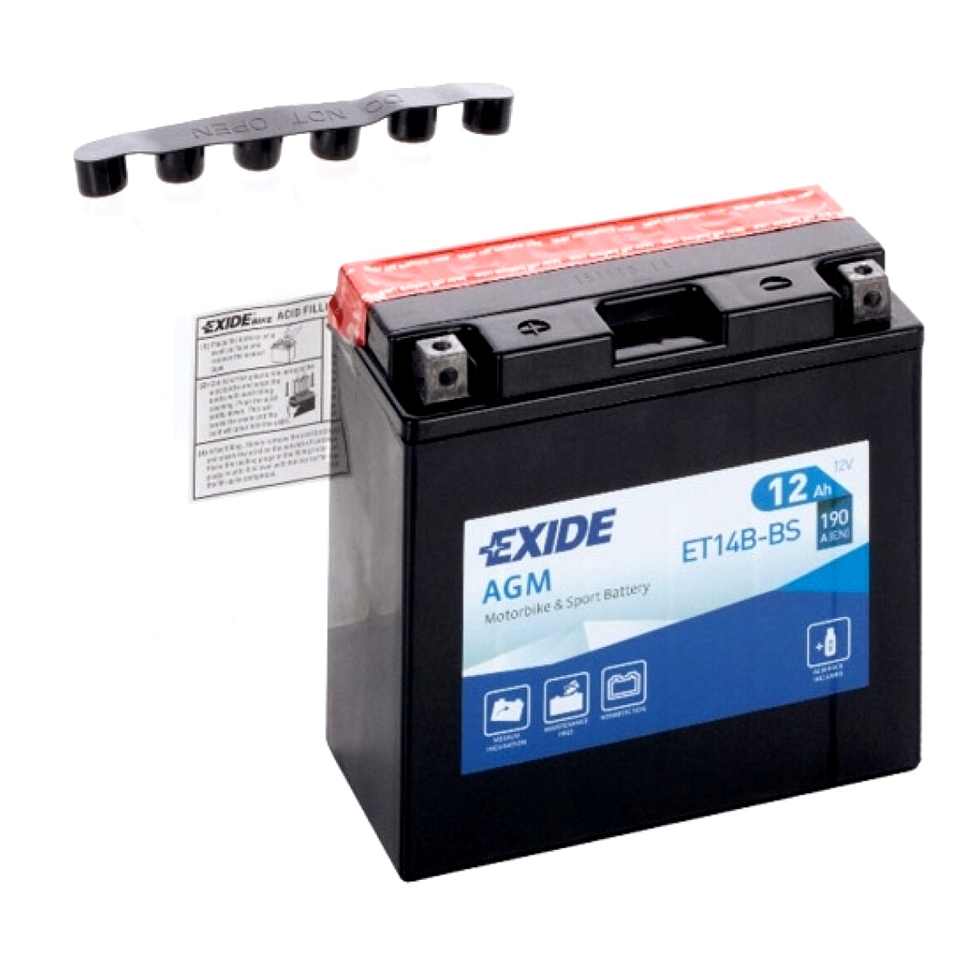 Акумулятор EXIDE AGM 12V 12Ah 190A L+ ET14BBS - zapix
