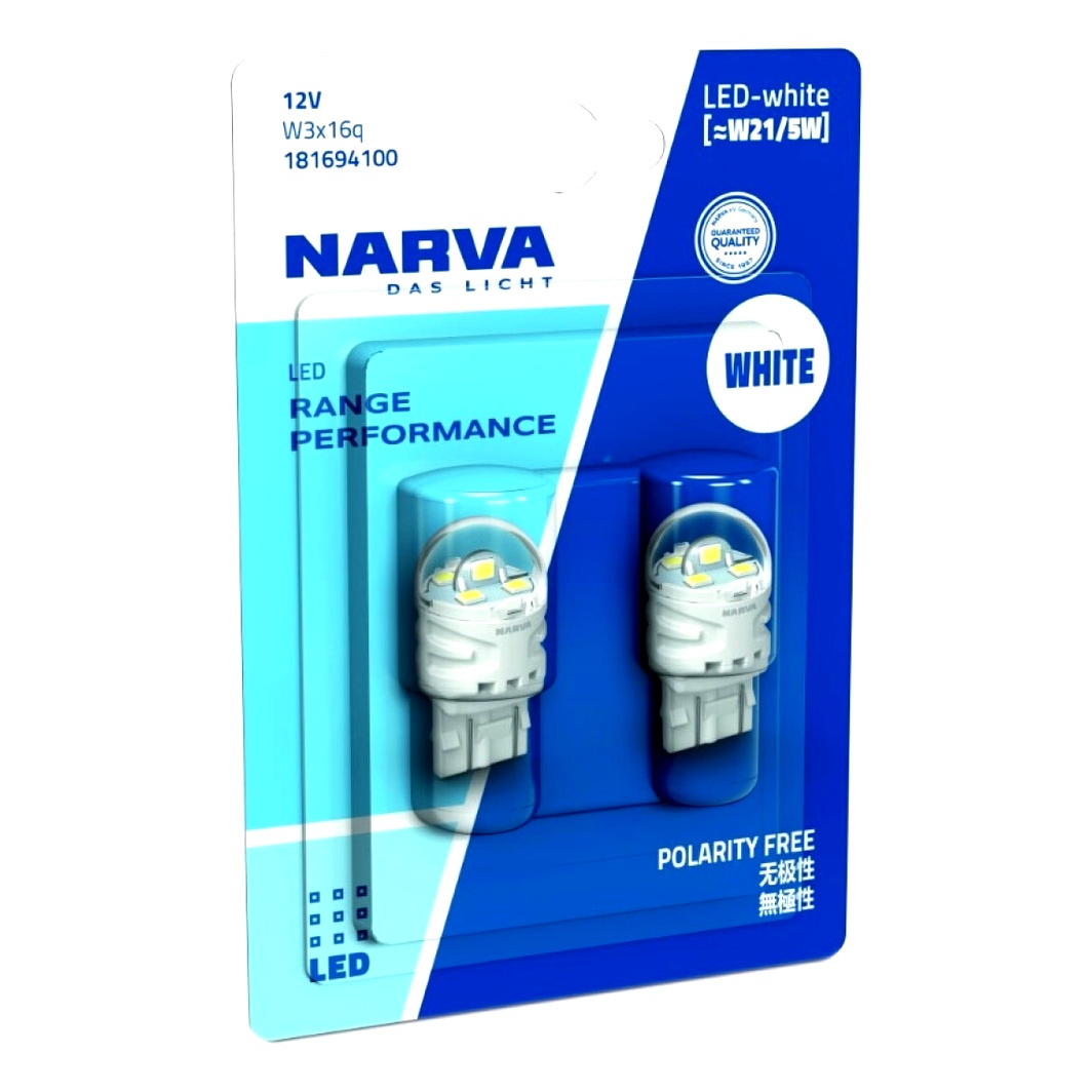 Автолампа LED (светодиодная) NARVA Range Performance LED W21/5W W3x16q 1.75W 12V 181694100 - zapix